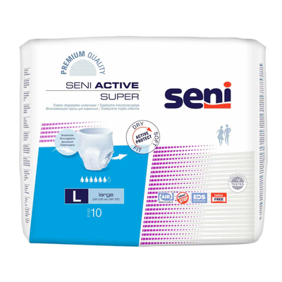 Seni Active Super Large - 16 paquets de 10 protections Seni Active Super Large - 16 paquets de 10 protections