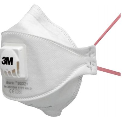 Masque de protection respiratoire 9332+ FFP3/V NRD avec valve d'expiration 120 pcs/cp 3M (Par 10) Masque de protection respiratoire 9332+ FFP3/V NRD avec valve d'expiration 120 pcs/cp 3M (Par 10)