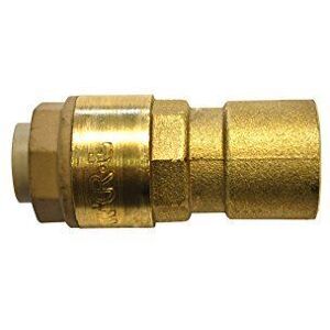 Coude femelle en laiton - 15x21mm pour tube PE Coude femelle en laiton - 15x21mm pour tube PE