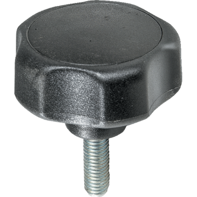 OTMT Bouton à lobes diamètre 60 mm, en Nylon, à tige filetée M10 x 30 mm, en acier zingué OTMT Bouton à lobes diamètre 60 mm, en Nylon, à tige filetée M10 x 30 mm, en acier zingué