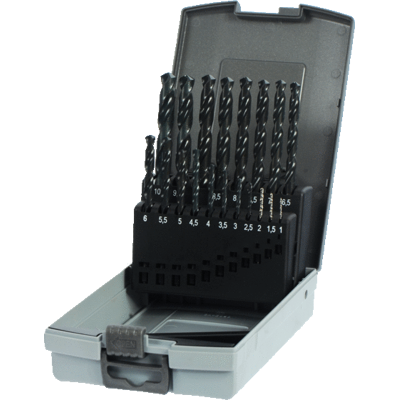 Coffret de 19 mèches en cobalt GUHRING - Mèches, Queue cylindrique, Série courte - Outils de forage Coffret de 19 mèches en cobalt GUHRING - Mèches, Queue cylindrique, Série courte - Outils de forage