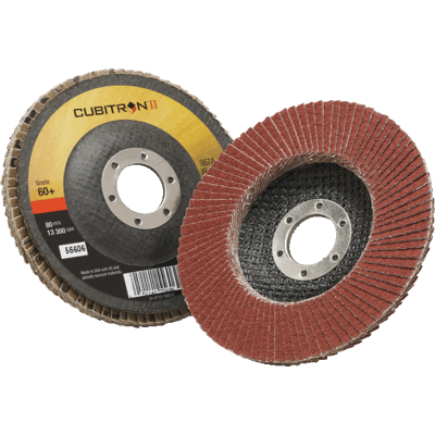 Disque à lamelles plat grain céramique, Ø 125 mm grain 80, Cubitron II 3M-967A Disque à lamelles plat grain céramique, Ø 125 mm grain 80, Cubitron II 3M-967A