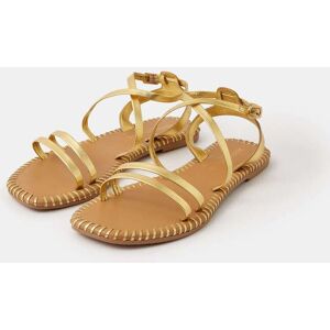 Accessorize Accessorize Gold Strappy Leather Sandals Accessorize Accessorize Gold Strappy Leather Sandals