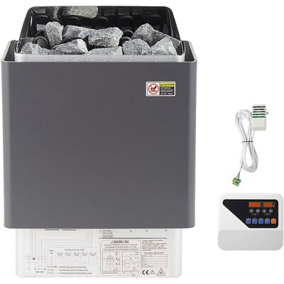 Poêle Électrique SucceBuy Chauffe-Sauna Électrique 9KW en Acier Inoxydable - Commande Externe Poêle Électrique SucceBuy Chauffe-Sauna Électrique 9KW en Acier Inoxydable - Commande Externe