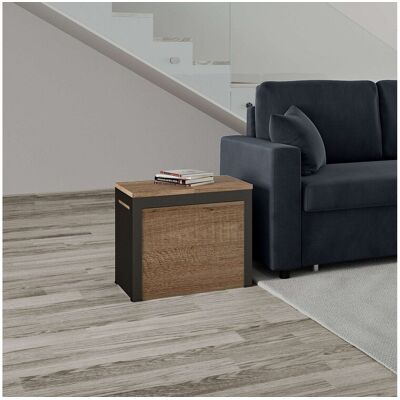 ITAMOBY Banc extensible 55x40/305 cm Walk Chêne Nature rallonges internes cadre Anthracite ITAMOBY Banc extensible 55x40/305 cm Walk Chêne Nature rallonges internes cadre Anthracite