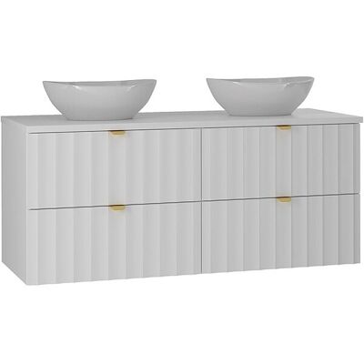 Meuble double lavabo 120cm Lexa Blanc - Meubles de salle de bain Meuble double lavabo 120cm Lexa Blanc - Meubles de salle de bain