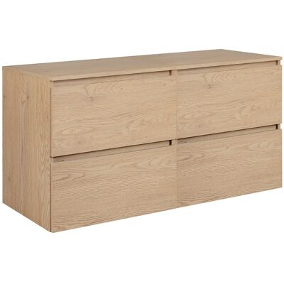 Meuble de salle de bain 120 cm (2 X 60) + TOP, Couleur : Chêne Clair, 120 x 46 x 60,7 cm Meuble de salle de bain 120 cm (2 X 60) + TOP, Couleur : Chêne Clair, 120 x 46 x 60,7 cm