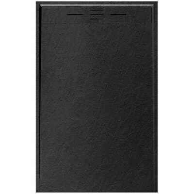 Receveur Résine 120 x 90 Façon Ardoise Noir - Essebagno Receveur Résine 120 x 90 Façon Ardoise Noir - Essebagno