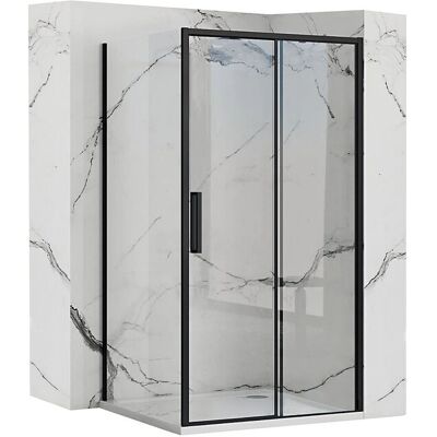 Cabine De Douche Rea Rapid Slide 100X100 Black Cabine De Douche Rea Rapid Slide 100X100 Black