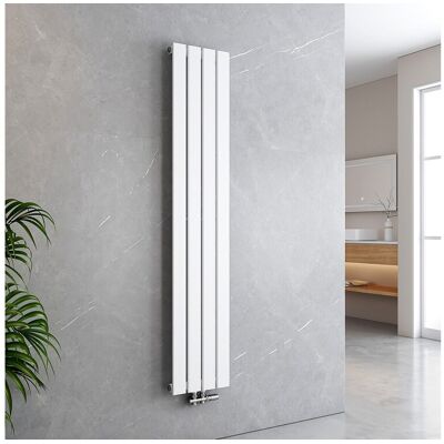 EMKE Radiateur à Eau Chaude, Radiateur plat Double couche connexion centrale, Blanc 160x30cm EMKE Radiateur à Eau Chaude, Radiateur plat Double couche connexion centrale, Blanc 160x30cm
