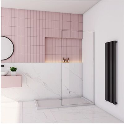 AICA paroi de douche à l'italienne fixe 100x200cm,style atelier,Profilé en aluminium chromé,en 8mm verre anticalcaire,sans receveur AICA paroi de douche à l'italienne fixe 100x200cm,style atelier,Profilé en aluminium chromé,en 8mm verre anticalcaire,sans receveur