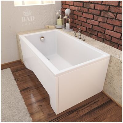 Baignoire rectangulaire 100x70 CAPRI acrylique blanc + avec Tablier + Pieds + Vidage à chromé Baignoire rectangulaire 100x70 CAPRI acrylique blanc + avec Tablier + Pieds + Vidage à chromé