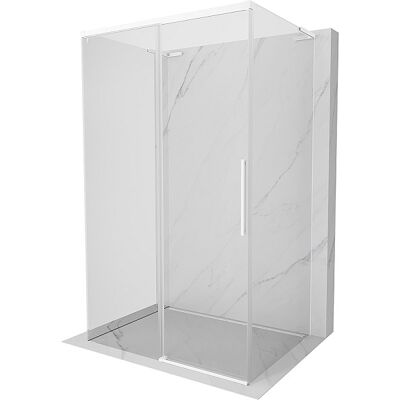 Mexen Rox-3S L cabine de douche à 3 parois coulissante 150 x 95 cm, transparente, blanche - 8C2L-150-095-20-00-3S Mexen Rox-3S L cabine de douche à 3 parois coulissante 150 x 95 cm, transparente, blanche - 8C2L-150-095-20-00-3S