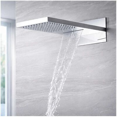 Composition thermostatique de douche à encastrer connecté chrome, Valence Composition thermostatique de douche à encastrer connecté chrome, Valence