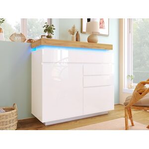 ModernLuxe - Commodes LED - 3 tiroirs - 2 portes - commode ModernLuxe - Commodes LED - 3 tiroirs - 2 portes - commode