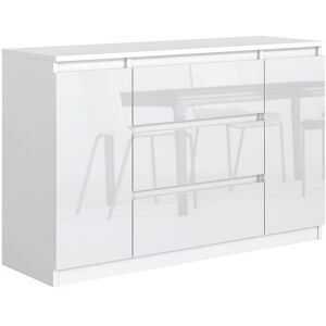 MebLocker Commode à 3 tiroirs, 2 Portes, 120 cm, idéale pour Le Salon, la Chambre à Coucher, la Chambre d'enfant et Le Bureau MebLocker Commode à 3 tiroirs, 2 Portes, 120 cm, idéale pour Le Salon, la Chambre à Coucher, la Chambre d'enfant et Le Bureau