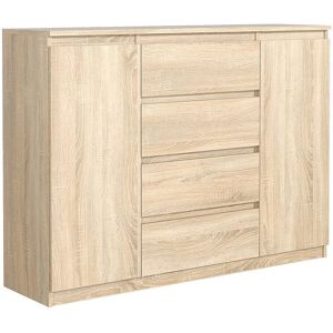 MebLocker Commode à 4 tiroirs, 2 Portes, 120 cm, idéale pour Le Salon, la Chambre à Coucher, la Chambre d'enfant et Le Bureau, Solution (chêne Sonoma) MebLocker Commode à 4 tiroirs, 2 Portes, 120 cm, idéale pour Le Salon, la Chambre à Coucher, la Chambre d'enfant et Le Bureau, Solution (chêne Sonoma)