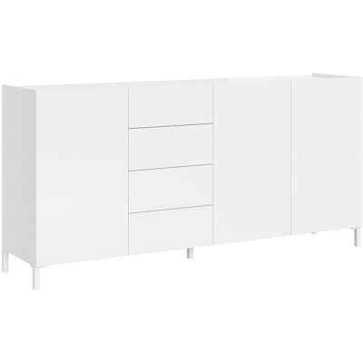 Buffet Blanc 3 Portes 4 Tiroirs - Itamoby Buffet Blanc 3 Portes 4 Tiroirs - Itamoby