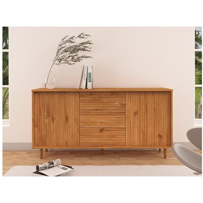 Loft24 Jerzy Enfilade 160 cm avec 2 portes/3 tiroirs en cire teintée pin Loft24 Jerzy Enfilade 160 cm avec 2 portes/3 tiroirs en cire teintée pin