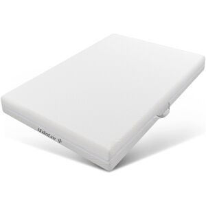 ModernLuxe Matelas 140x200 cm mousse ép.20cm - dureté H3&H2; - en fibres lavable - Blanc ModernLuxe Matelas 140x200 cm mousse ép.20cm - dureté H3&H2; - en fibres lavable - Blanc