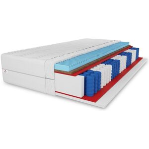 Matelas à ressorts ensachés en fibre de coco 7 zones Premium 180x200x21 cm, matelas de fermeté H3/H4, couleur : aloe vera, housse incluse Matelas à ressorts ensachés en fibre de coco 7 zones Premium 180x200x21 cm, matelas de fermeté H3/H4, couleur : aloe vera, housse incluse