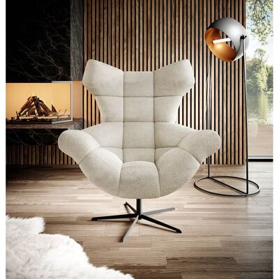 DOMO HOME SENSI Fauteuil Relax avec rotation 360° et fonction balancement – Coussin en mousse Lux, Beige, 104x46x119 cm DOMO HOME SENSI Fauteuil Relax avec rotation 360° et fonction balancement – Coussin en mousse Lux, Beige, 104x46x119 cm