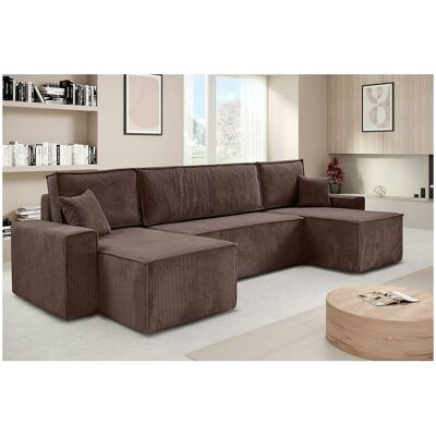 BeautySofa24 CANAPE Hektor U avec fonction sommeil marron BeautySofa24 CANAPE Hektor U avec fonction sommeil marron