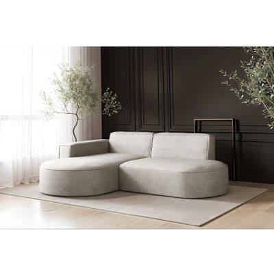 Canapé en L Modena, canapé d'angle moderne et confortable tissu Salvador gauche gris clair Canapé en L Modena, canapé d'angle moderne et confortable tissu Salvador gauche gris clair