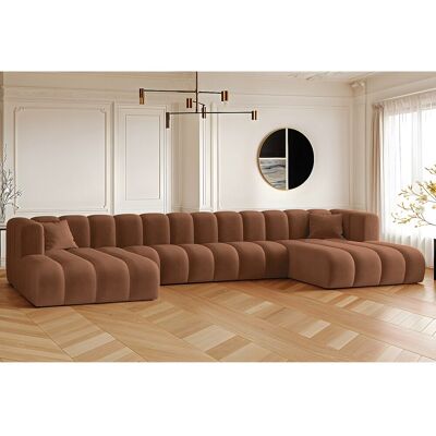 Canapé d'angle U-de Sofa Grand U XL modulable en tissu Salvador Brown Canapé d'angle U-de Sofa Grand U XL modulable en tissu Salvador Brown