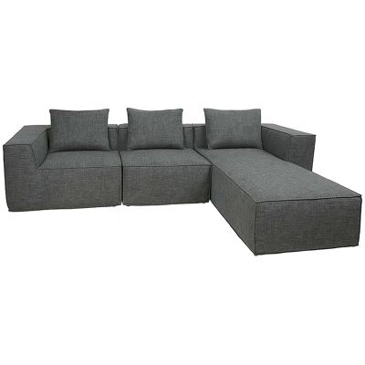 Ensemble canapé MCW-O54 (4 pièces), gris foncé Ensemble canapé MCW-O54 (4 pièces), gris foncé