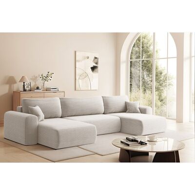 Sofia Möbel Canapé d'angle CAPRI U avec fonction couchage, pour salon, beige Sofia Möbel Canapé d'angle CAPRI U avec fonction couchage, pour salon, beige