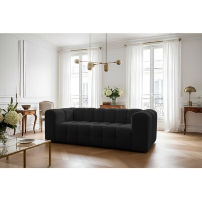 Sofia Möbel Canapé 3 places Baloo, pour le salon, tissu Tiffany, noir Sofia Möbel Canapé 3 places Baloo, pour le salon, tissu Tiffany, noir