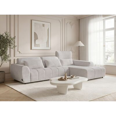 Canapé d’angle droit 4 places avec méridienne en tissu Ravenna – Homeluxury Canapé d’angle droit 4 places avec méridienne en tissu Ravenna – Homeluxury