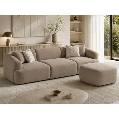 Canapé New-York + Pouf Coloris Sable Nomade Canapé New-York + Pouf Coloris Sable Nomade