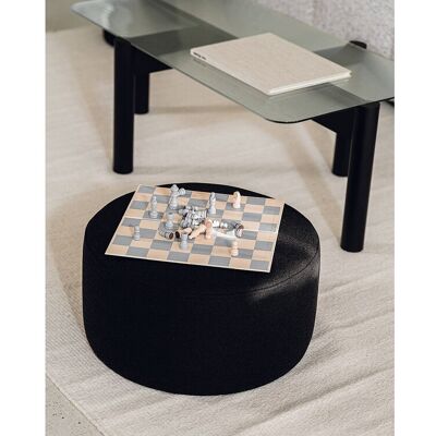 noo.ma - Runder Hocker aus Wolle - 50x25x50 - Ottoman noo.ma - Runder Hocker aus Wolle - 50x25x50 - Ottoman