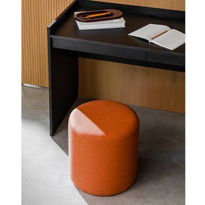 Pouf Folk grand - 40 x 40 cm, tissu Evening Blue, design minimaliste Pouf Folk grand - 40 x 40 cm, tissu Evening Blue, design minimaliste