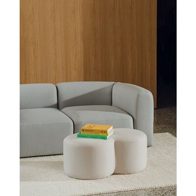 noo.ma 8-förmiger Pouf aus Kunstfaser - beige - 88x37x50cm noo.ma 8-förmiger Pouf aus Kunstfaser - beige - 88x37x50cm