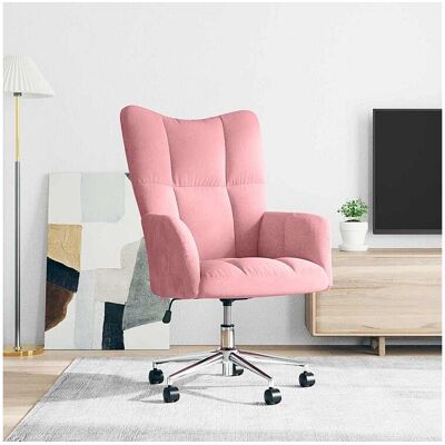 vidaxl Chaise de relaxation Rose Velours vidaxl Chaise de relaxation Rose Velours