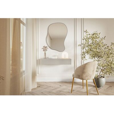 SELSEY Table console avec tiroir - 90 cm - suspendu - grėge - VELDIO SELSEY Table console avec tiroir - 90 cm - suspendu - grėge - VELDIO