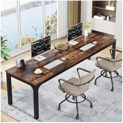 Tribesigns Bureau Informatique, Bureau pour Ordinateur Portable, Table d’étude, Table d'ordinateur Portable, Double Bureau Long 200 x 70 x 75 cm Tribesigns Bureau Informatique, Bureau pour Ordinateur Portable, Table d’étude, Table d'ordinateur Portable, Double Bureau Long 200 x 70 x 75 cm
