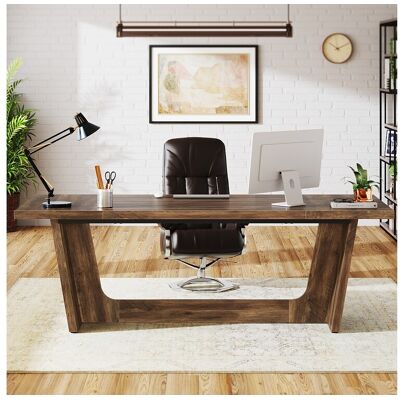Tribesigns Bureau Informatique, 180 x 79 x 75 cm Bureau pour Ordinateur Portable, Table d’étude, Table d'ordinateur Portable Tribesigns Bureau Informatique, 180 x 79 x 75 cm Bureau pour Ordinateur Portable, Table d’étude, Table d'ordinateur Portable