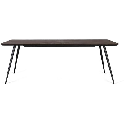 Giner y colomer Tables de salle à manger en bois de teck recyclé 200 cm, style rétro moderne - 77 x 200 x 100 Giner y colomer Tables de salle à manger en bois de teck recyclé 200 cm, style rétro moderne - 77 x 200 x 100
