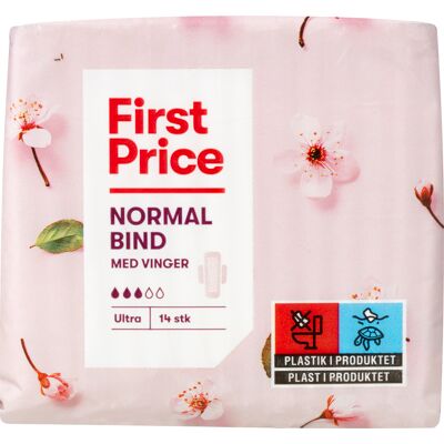 First Price Serviette Femenine avec Ailes - Protection Normale First Price Serviette Femenine avec Ailes - Protection Normale