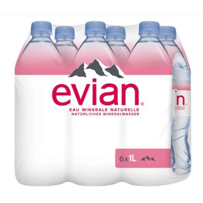 Evian Eau Minérale Naturelle - 6 x 1 L Evian Eau Minérale Naturelle - 6 x 1 L