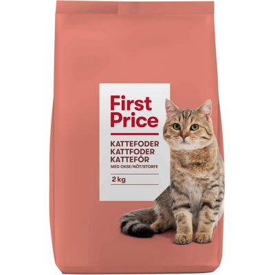 First Price Croquettes pour Chat au Bœuf - 2 kg First Price Croquettes pour Chat au Bœuf - 2 kg