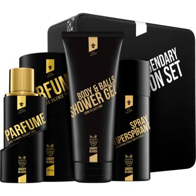 Angry Beards Fakin Legendary Jack Saloon Set coffret cadeau pour homme Angry Beards Fakin Legendary Jack Saloon Set coffret cadeau pour homme