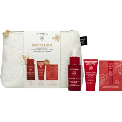 Apivita Beevine Elixir Gift Pouch coffret cadeau de Noël pour raffermir le visage Apivita Beevine Elixir Gift Pouch coffret cadeau de Noël pour raffermir le visage
