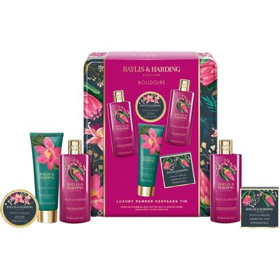 Baylis & Harding Boudoire Tropical Paradise coffret cadeau boîte métallique Baylis & Harding Boudoire Tropical Paradise coffret cadeau boîte métallique
