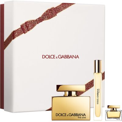 Dolce&Gabbana The One Gold Intense Trio Gift Set coffret cadeau pour femme Dolce&Gabbana The One Gold Intense Trio Gift Set coffret cadeau pour femme