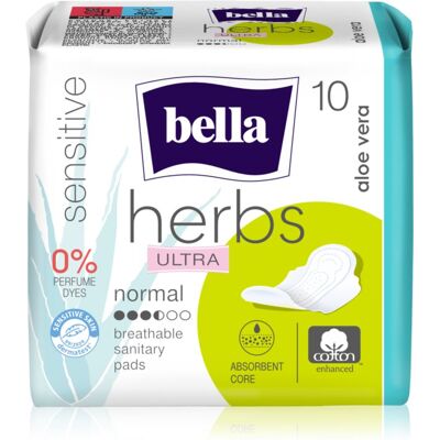 BELLA Herbs Ultra Normal serviettes hygiéniques Aloe Vera 10 pcs BELLA Herbs Ultra Normal serviettes hygiéniques Aloe Vera 10 pcs